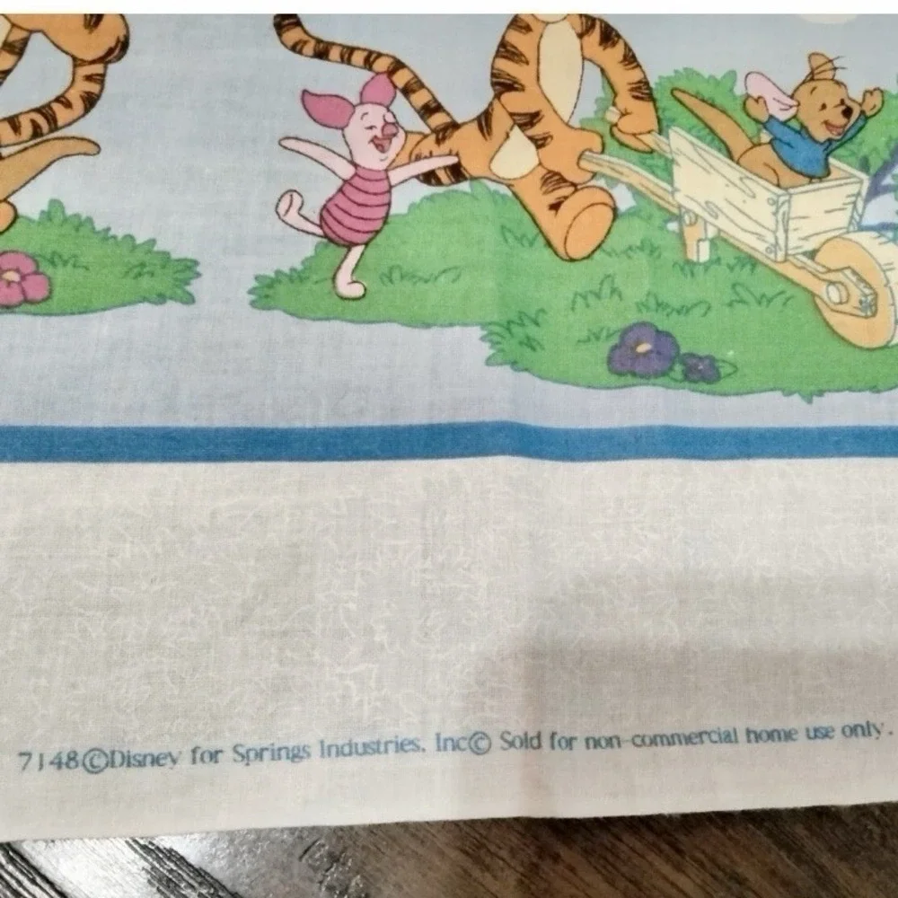 VTG 90s Disney Winnie The Pooh Piglet Tigger Curtain Valance Fabric 36x188